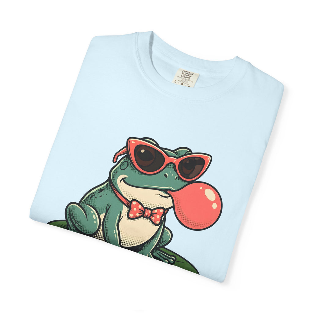 Frog Eyewear Shirt Easter Creatures Gift Women Line Art Tee Glasses T-Shirt Easter Fan Spectacles Tshirt Animal Graphic Old School Bowtie