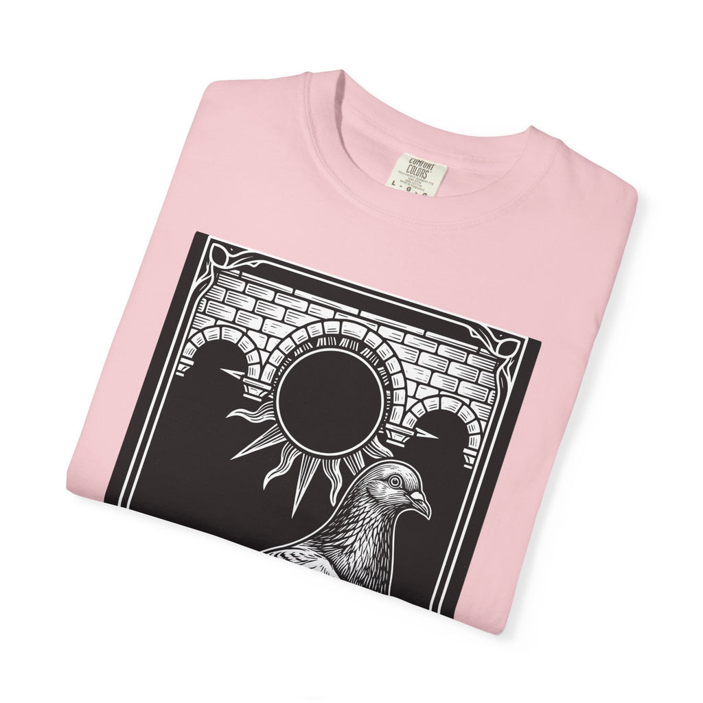 Dove Tarot Card Shirt Animals Mystic Gift Women Dark Tee Tarot Card T-Shirt Creature Fan Gothic Tshirt Occult Graphic Retro Sunlight Tshirt