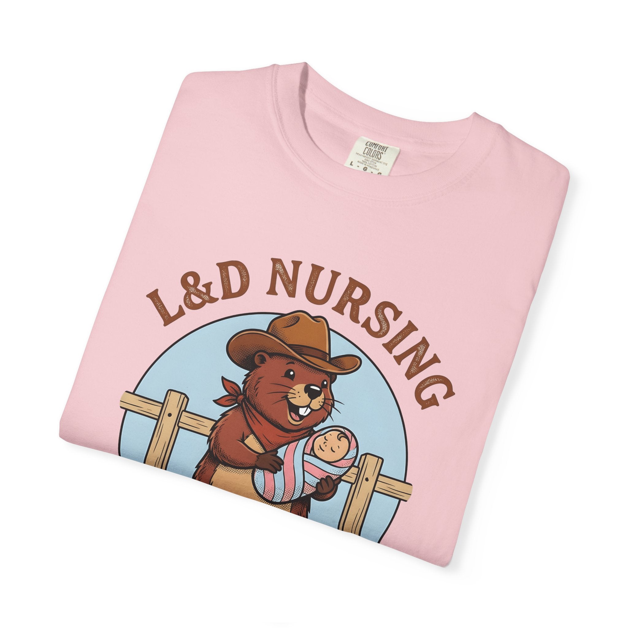Cowboy Beaver Shirt Nurses Animal Gift Women Cartoon Tee Beaver T-Shirt Nurse Enthusiast Funny Tshirt Wildlife Graphic Vintage Baby Tshirt