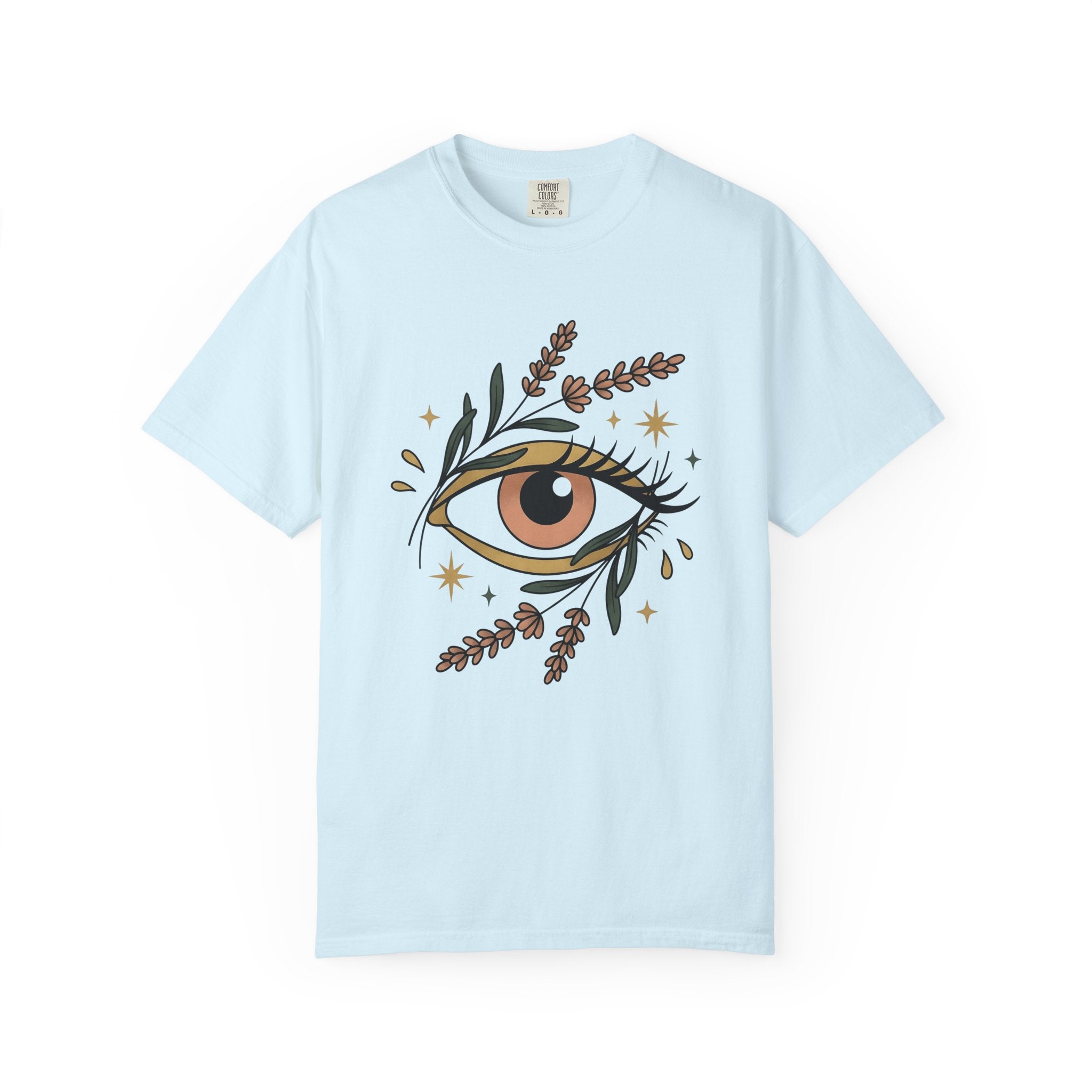 Blossom Eye Shirt Boho Chic Mindfulness Gift Women Gypsy Tee Eye T-Shirt Bohemian Fan Tribal Tshirt Meditation Graphic Sleek Sparkle Tshirt