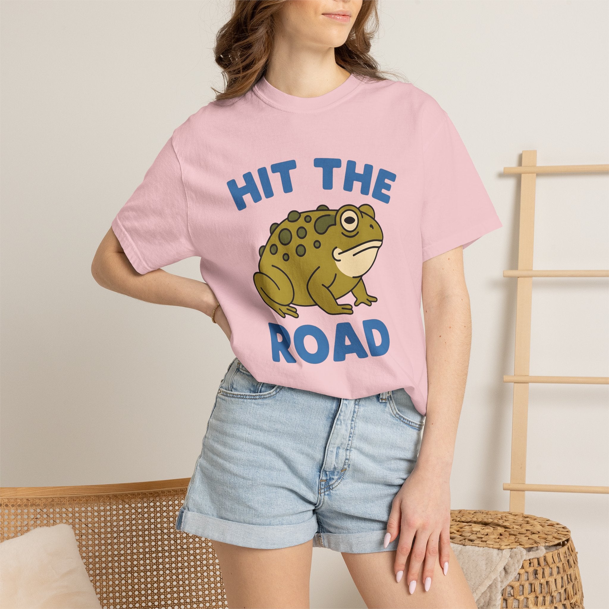 Toad Drawing Shirt Frog Hiking Gift Women Animated Tee Frog T-Shirt Amphibian Enthusiast Cartoon Tshirt Trekking Graphic Classic Journey