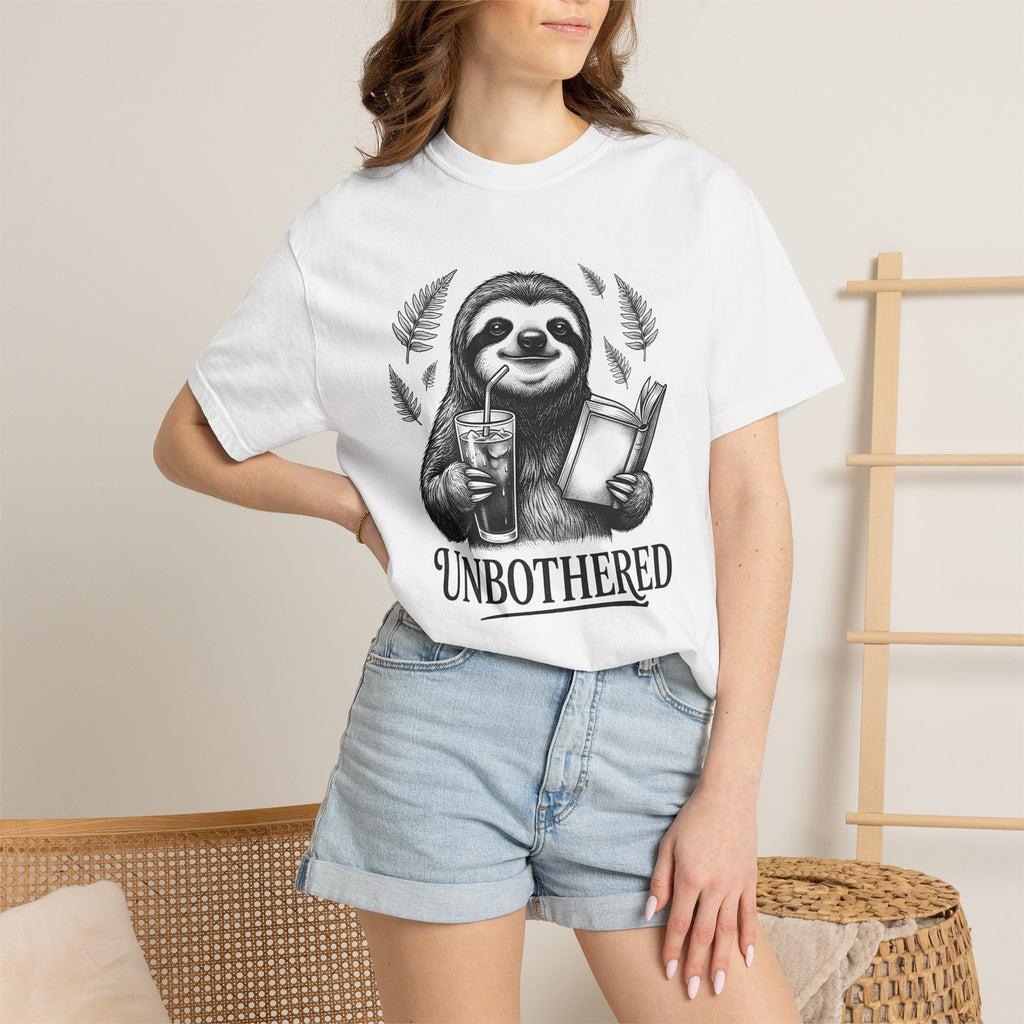 Slow Sloth Shirt Animals Satire Gift Women Line Art Tee Sloth T-Shirt Wildlife Fan Minimalist Tshirt Parody Graphic Aged Palm Leaves Tshirt
