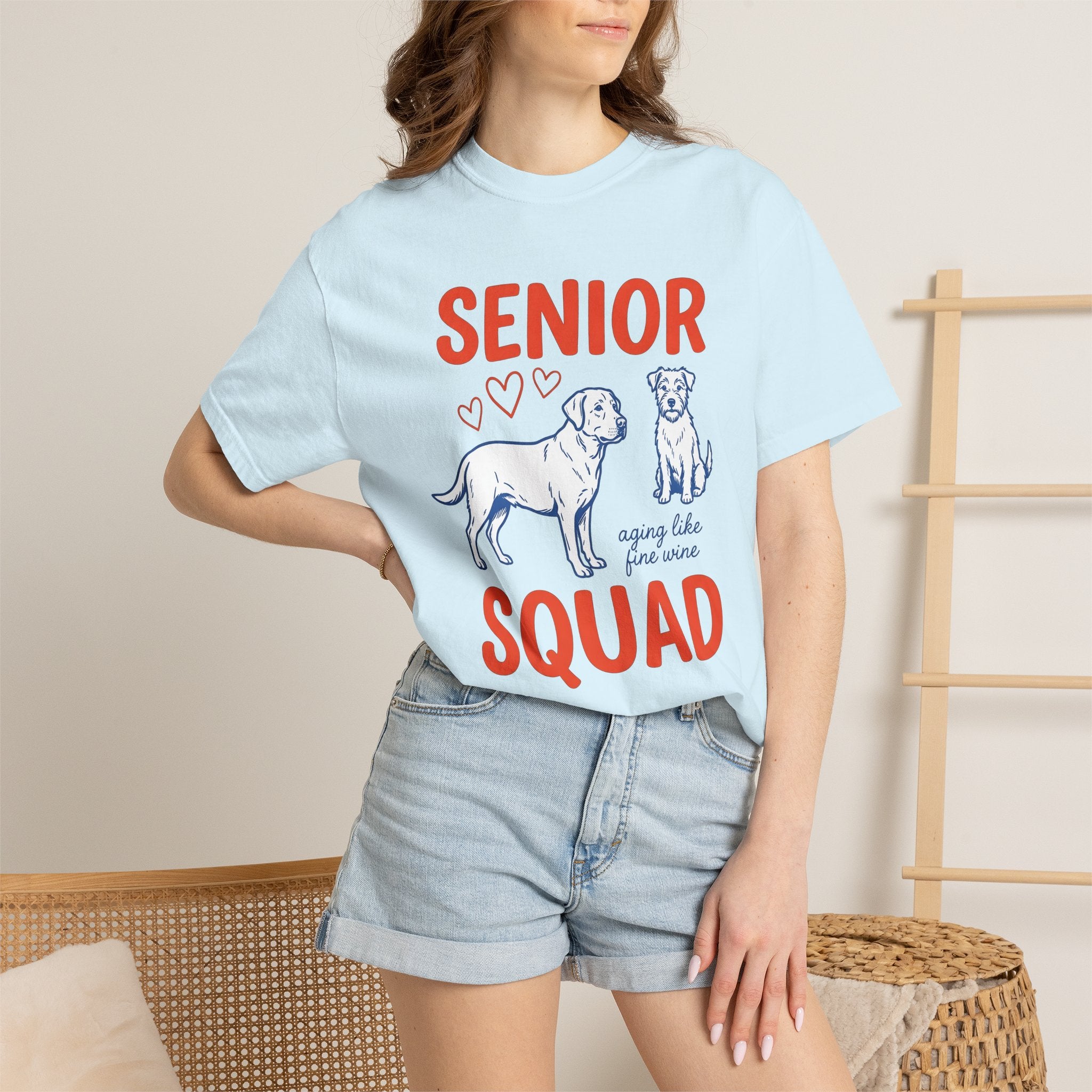 Senior Pups Shirt Dog Shelter Gift Women Cartoon Tee Puppy T-Shirt Dog Owner Dog Mom Tshirt Rescue Graphic Senior Puppy Nostalgic Heart