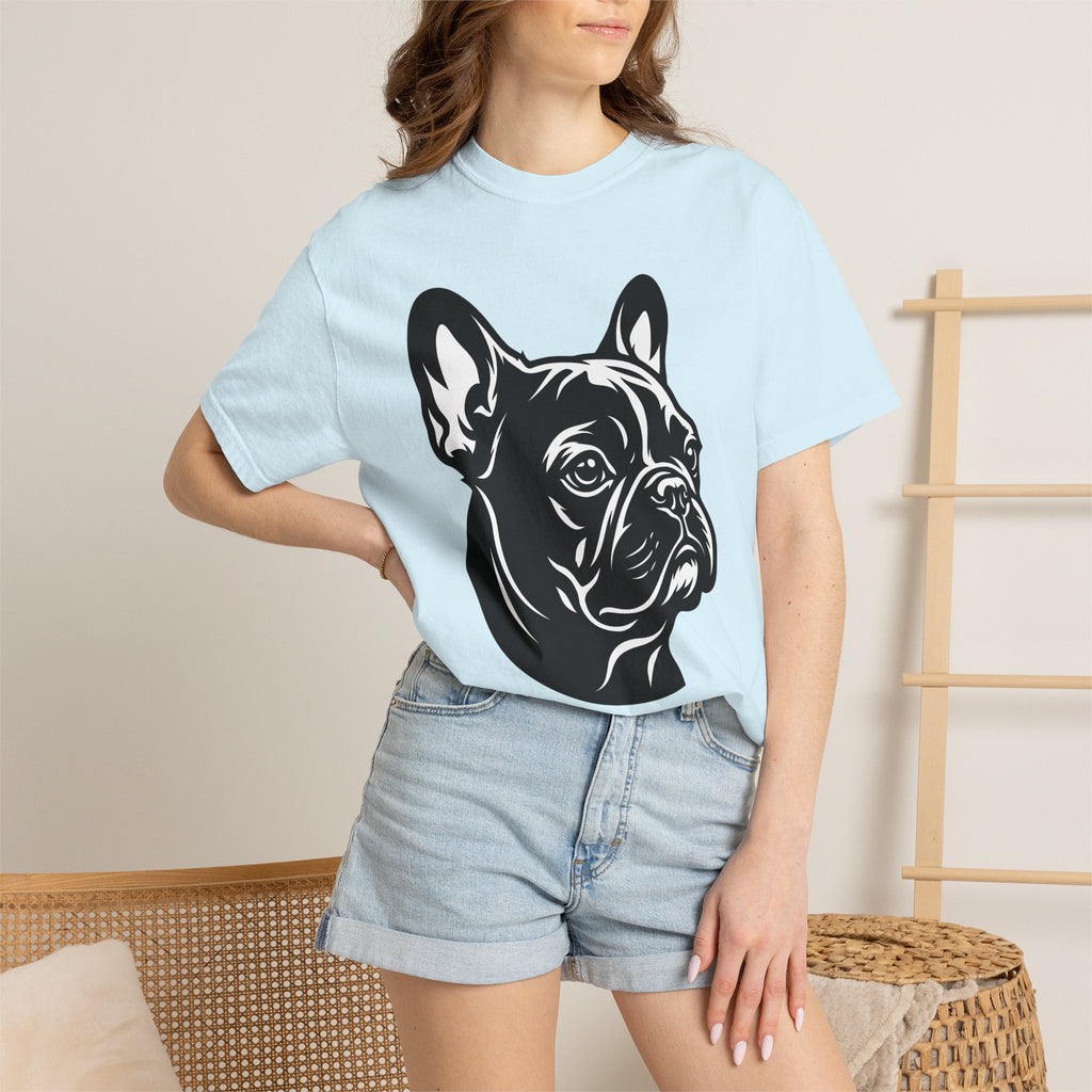 French Bulldog Shirt Dog Wildlife Gift Women Modern Art Tee Bulldog T-Shirt Dog Fan Artistic Tshirt Wildlife Graphic Clean Canine Portrait