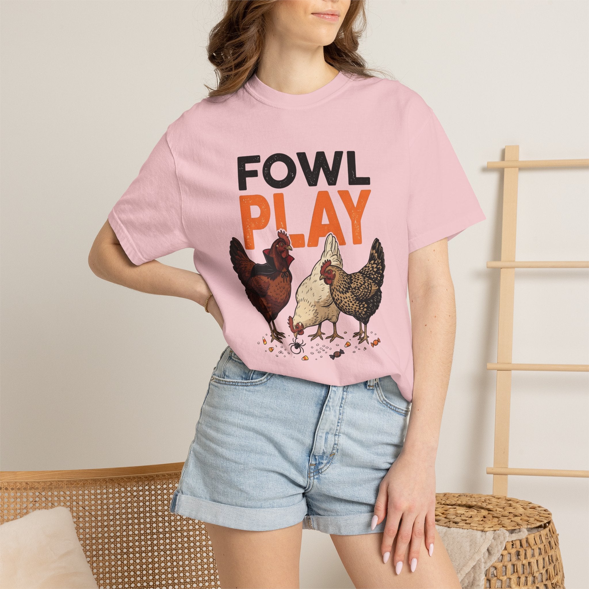 Poultry Trio Shirt Halloween Livestock Gift Women Caricature Tee Chickens T-Shirt Horror Fan Cartoon Tshirt Farm Graphic Classic Confections