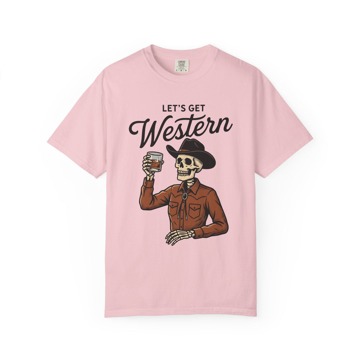 Western Skeleton Shirt Western Halloween Unisex Gift Vintage Tee Skeleton