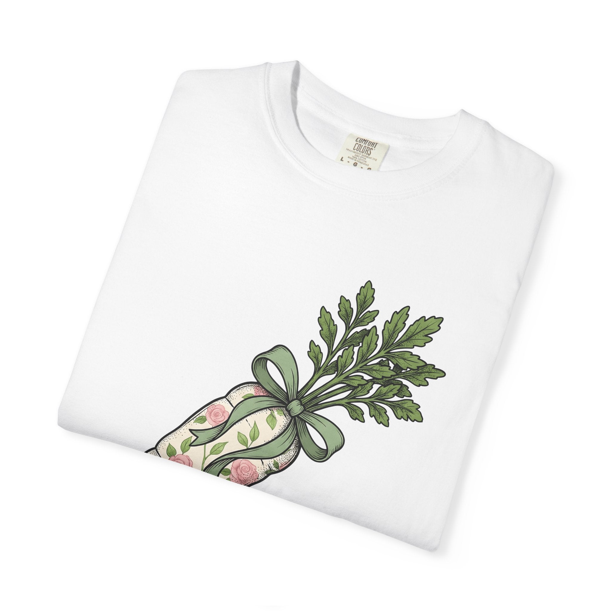 Bloom Carrot Shirt Easter Farming Gift Women Greenery Tee Carrot T-Shirt Spring Fan Foliage Tshirt Agricultural Graphic Hand Drawn Knot