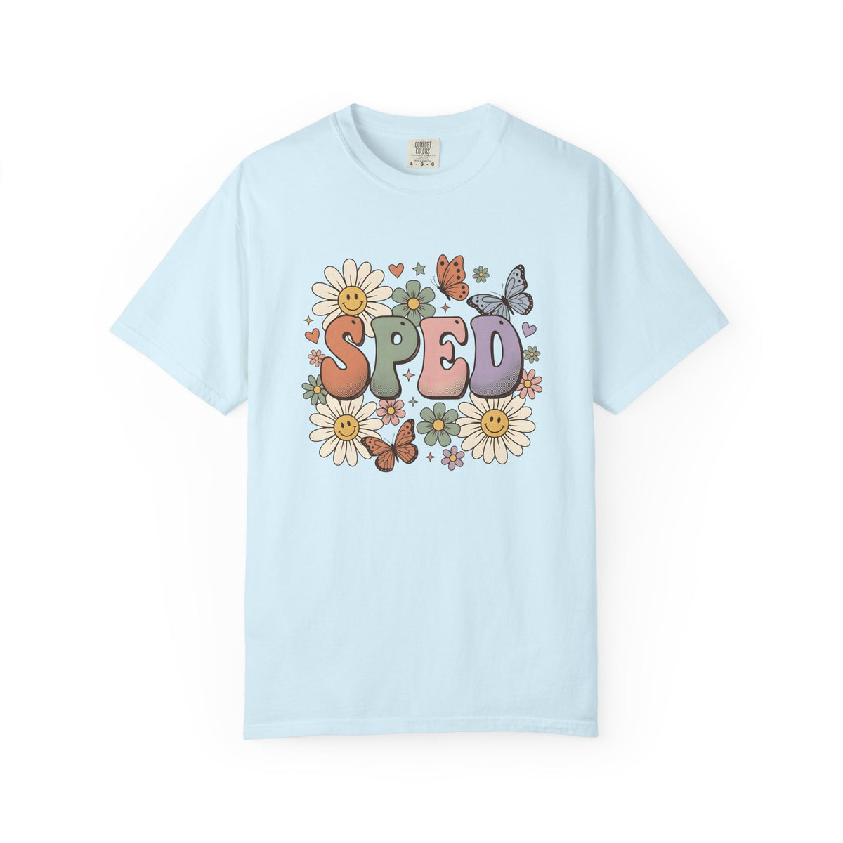 Happy Flowers Shirt Teachers School Unisex Gift Vintage Tee Florals T-Shirt