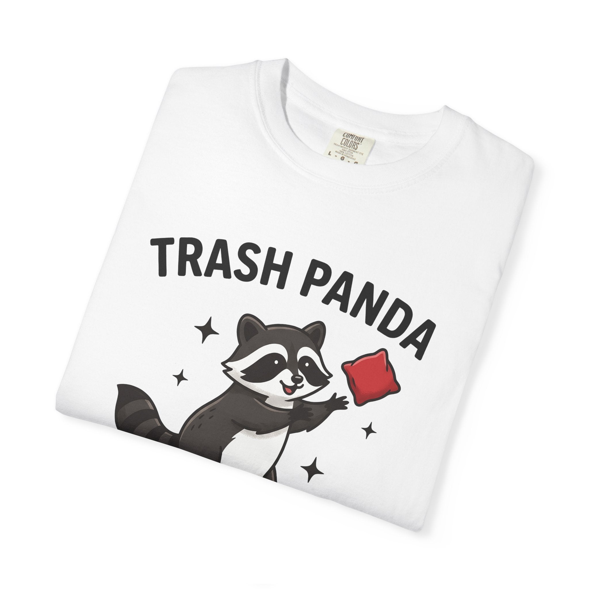 Raccoon Cornhole Shirt Cornhole Wildlife Gift Women Comic Tee Cornhole Boards T-Shirt Cornhole Fan Cartoon Tshirt Animal Graphic Fun Bean