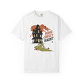 Ghost House Shirt Halloween Monster Gift Women Hand Drawn Tee Haunted House T-Shirt Horror Fan Spooky Tshirt Creature Graphic Sketch Skull