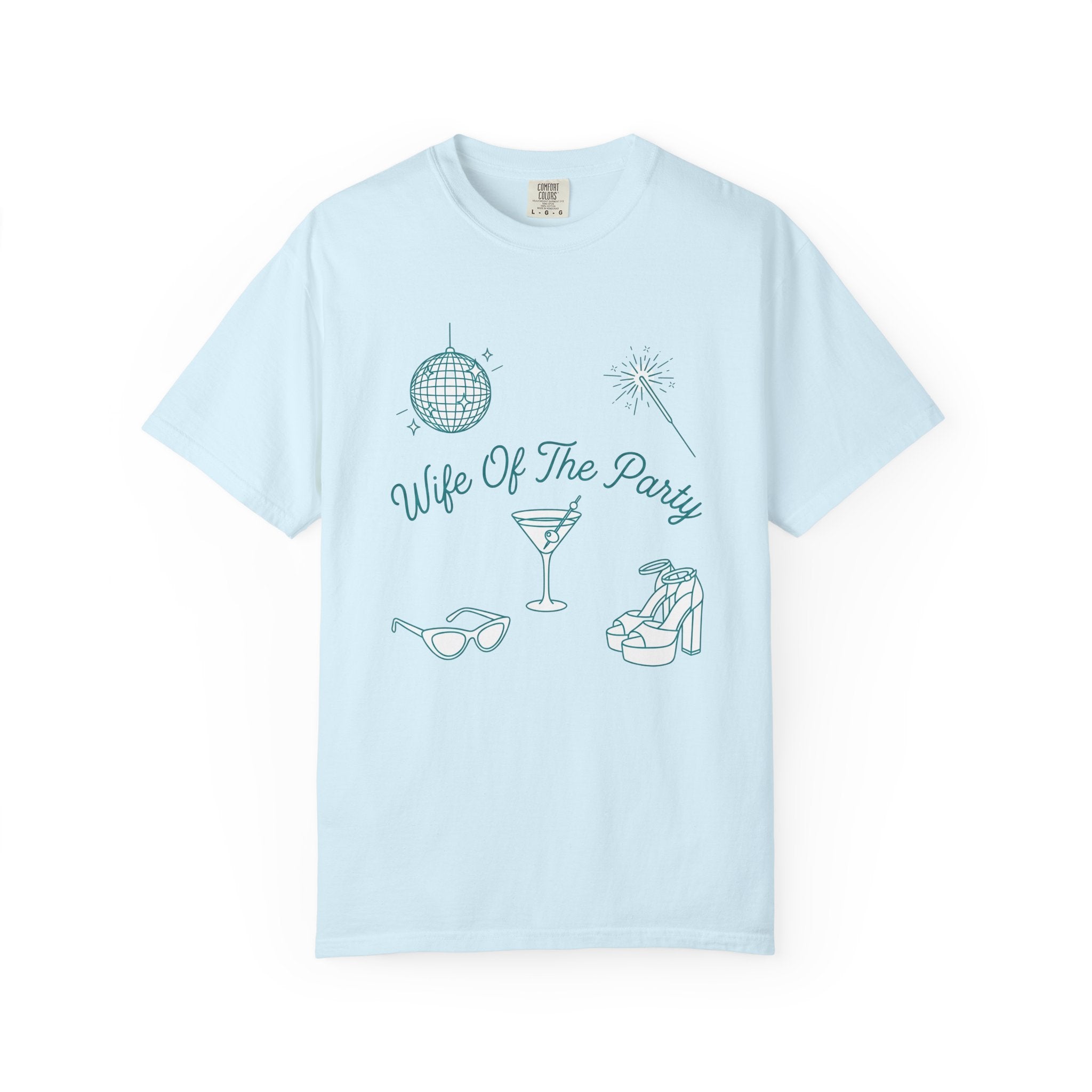 Beverage Glass Shirt Party Reception Gift Women Cartoon Tee Glassware T-Shirt Partygoer Fan Tumbler Tshirt Wedding Graphic Doodle Party Ball