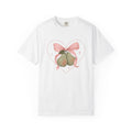 Pear Bow Shirt Cute Fruit Gift Women Kawaii Tee Bow T-Shirt Cuteness Fan Adorable Illustration Pastel Heart Tshirt