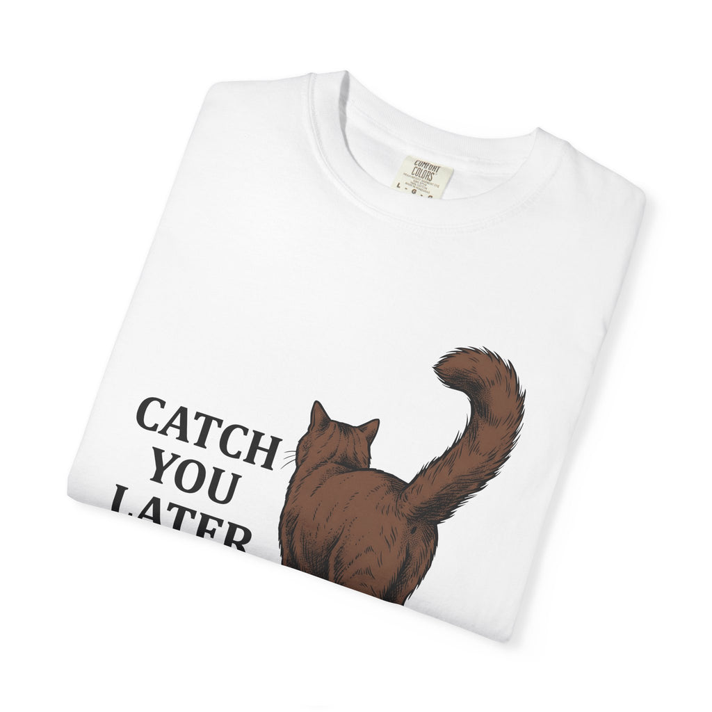 Cat Image Shirt Cat Laugh Gift Women Cartoon Tee Kitten T-Shirt Cat Fan Feline Tshirt Humor Graphic Classic Tail Tshirt