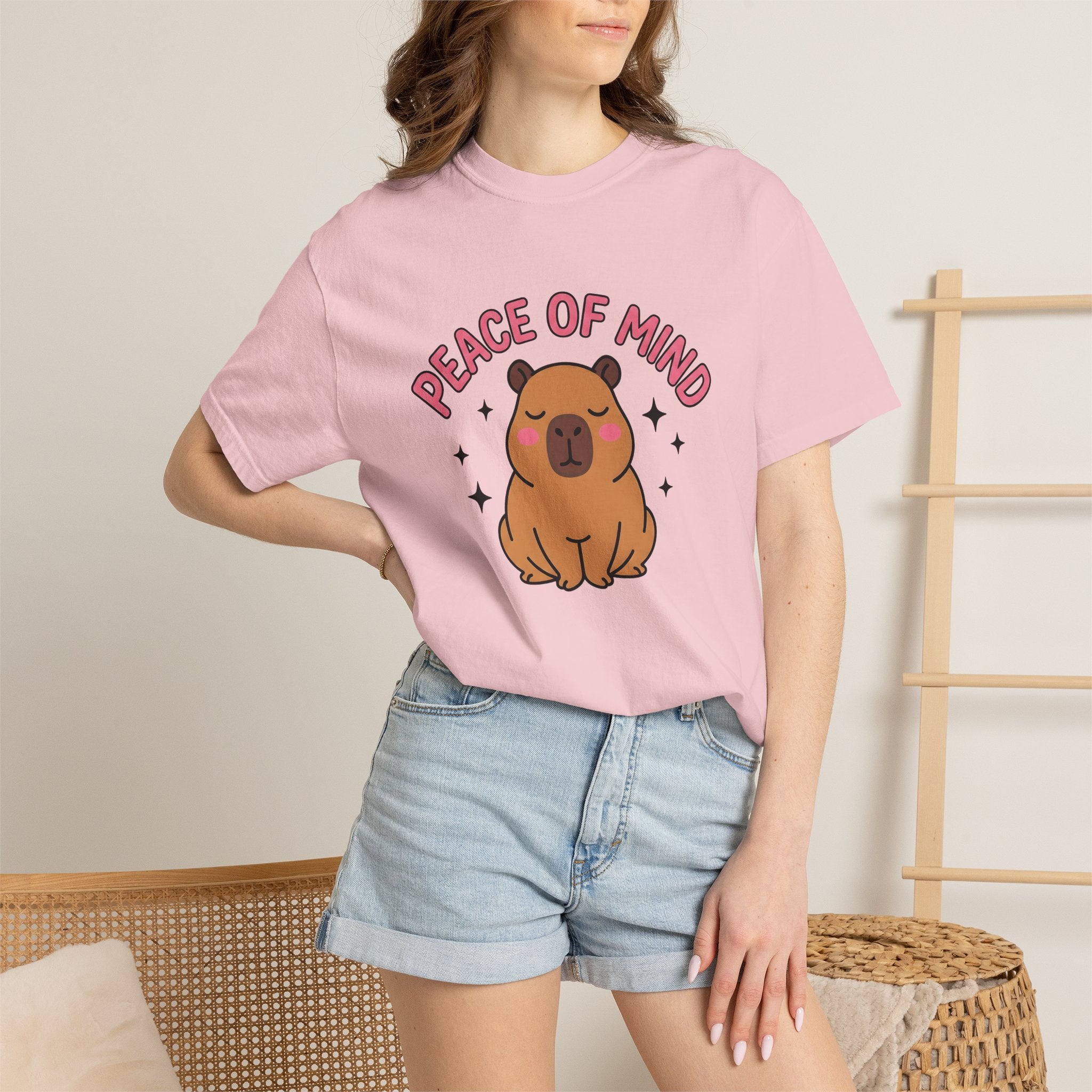 Capybara Illustration Shirt Funny Wildlife Gift Women Cute Tee Rodent T-Shirt Humor Fan Cartoon Tshirt Animal Graphic Comic Sparkles Tshirt