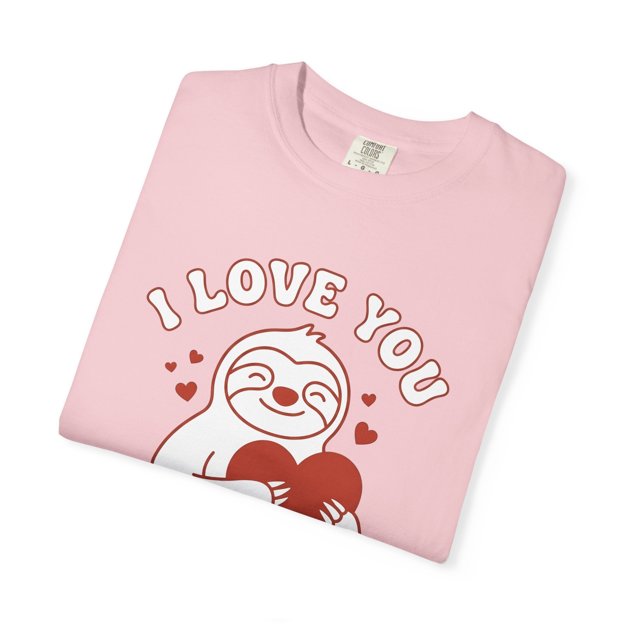 Sloth Heart Shirt St. Valentine's Day Animal Gift Women Cute Tee Heart T-Shirt Valentine Fan Adorable Tshirt Creature Graphic Minimalist