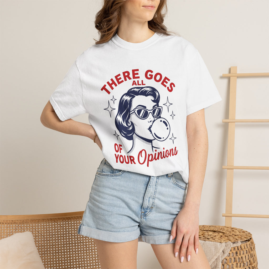 Retro Woman Bubblegum Shirt Funny Sarcasm Gift Women Pop Art Tee Retro Girl T-Shirt Humor Fan Comic Tshirt Sarcastic Graphic Vintage Stars