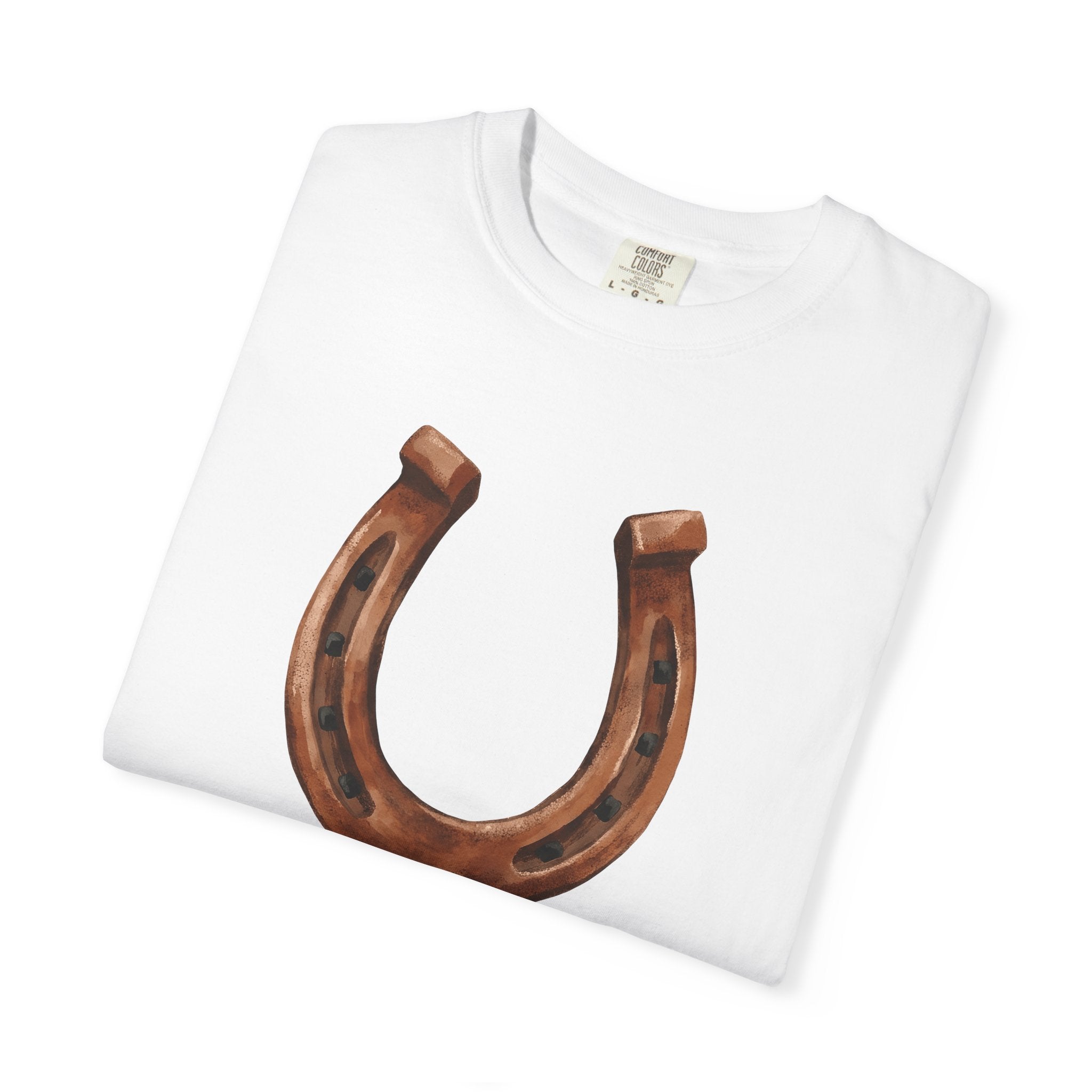Horseshoe Art Shirt Lucky Cowboy Gift Women Tribal Tee Horseshoe T-Shirt Fortune Fan Celtic Tshirt Rodeo Graphic Doodle Lucky Symbol Tshirt