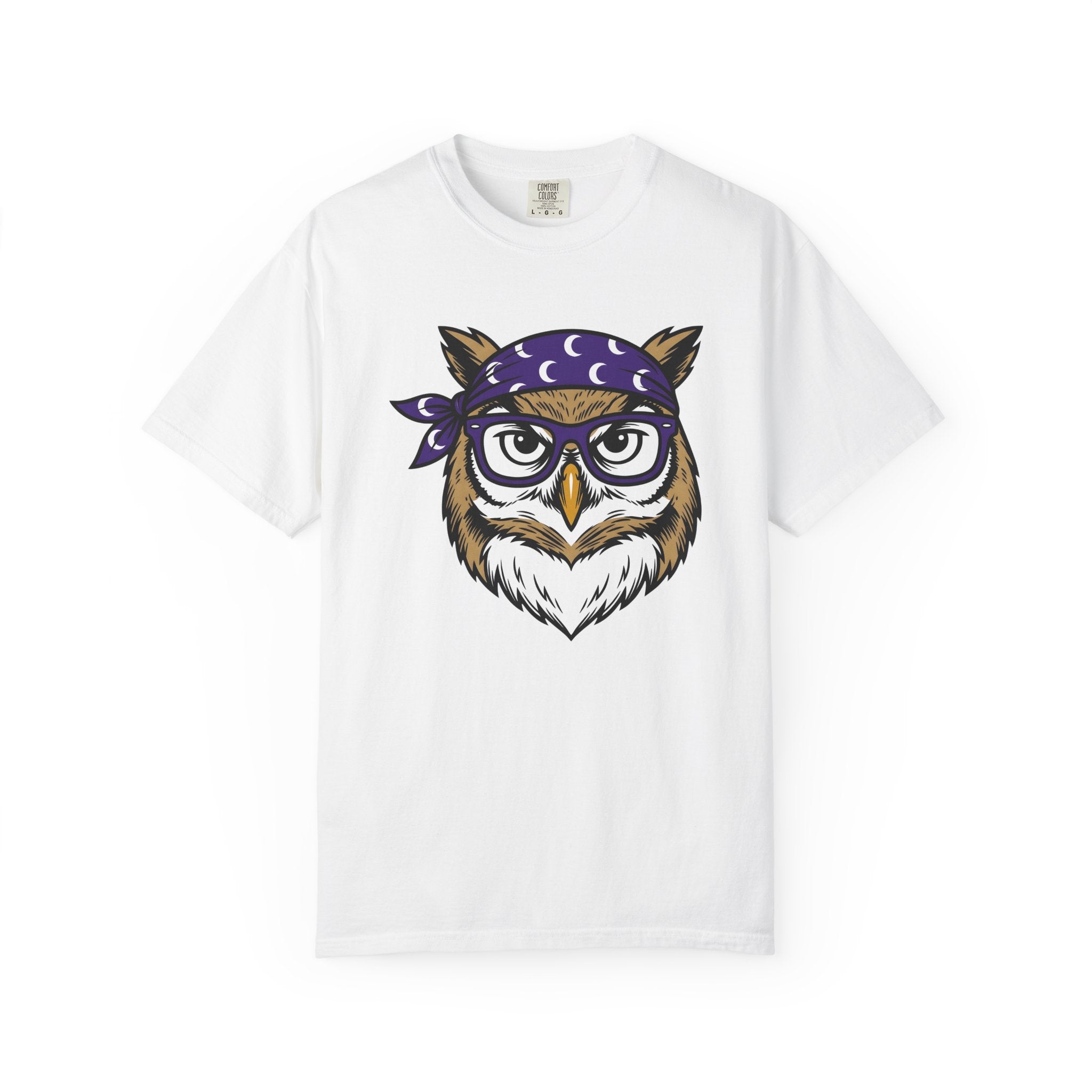 Owl Glasses Shirt Teachers Fauna Gift Women Illustration Tee Owl T-Shirt Educator Enthusiast Graphic Tee Wildlife Graphic Old School Head