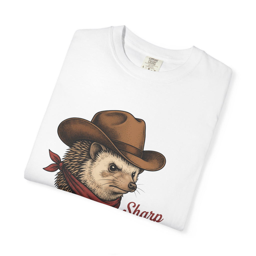 Cowboy Hedgehog Shirt Funny Animal Gift Women Vintage Tee Hedgehog T-Shirt Humor Fan Retro Tshirt Creature Graphic Hand Drawn Bandana Tshirt