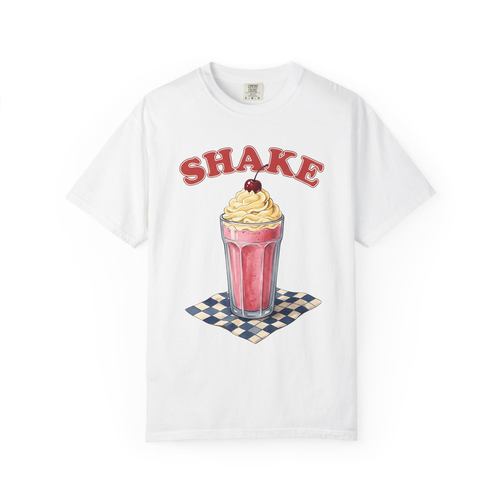 Milkshake Shirt Desserts Cafe Gift Women Cartoon Tee Shake T-Shirt Sweets Fan Comic Tshirt Coffee Graphic Pop Art Cherry Tshirt