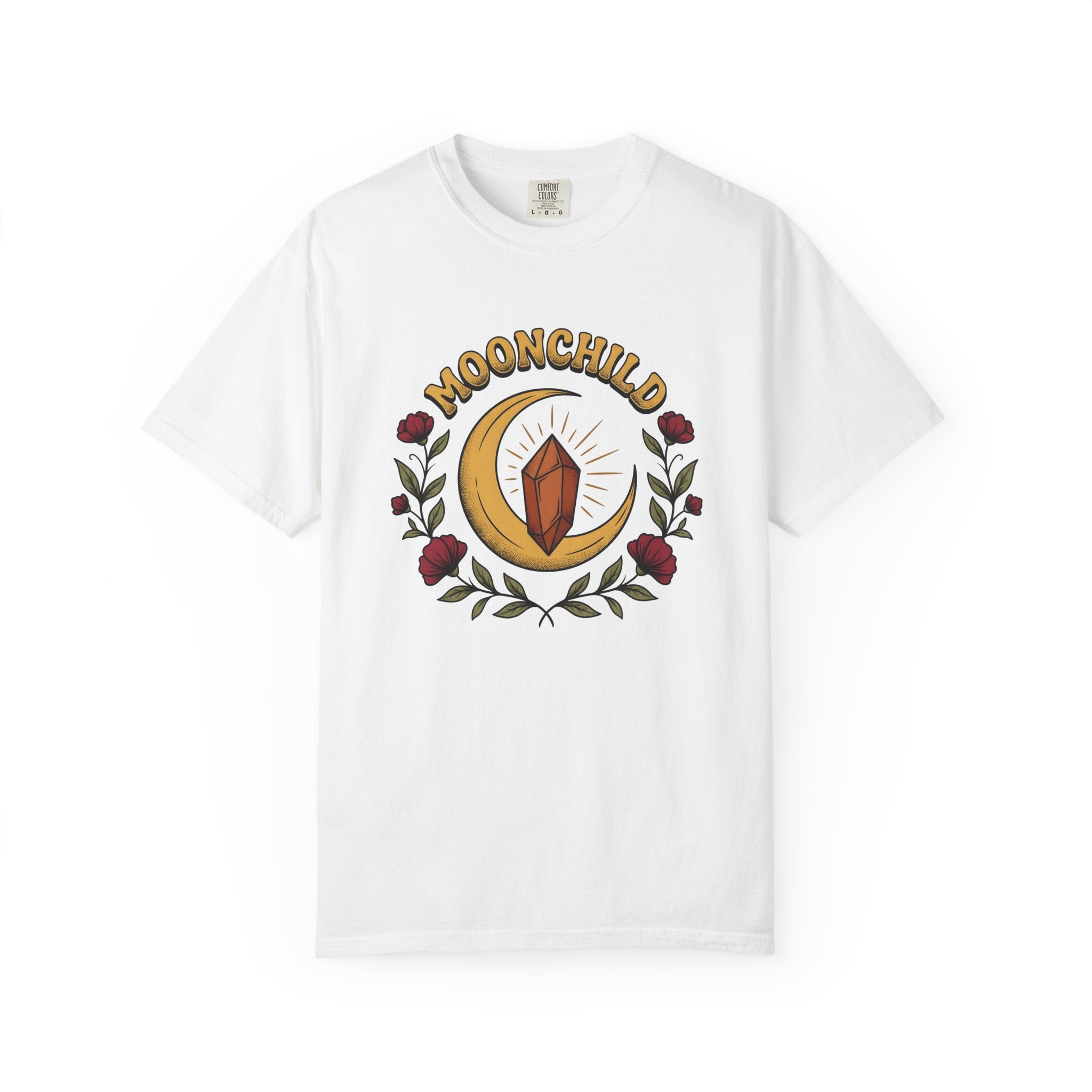 Moon Phase Crystal Shirt Moon Child Holistic Gift Women Tribal Tee Lunar Crystal T-Shirt Moonbabe Enthusiast Ethnic Tshirt Spiritual Graphic