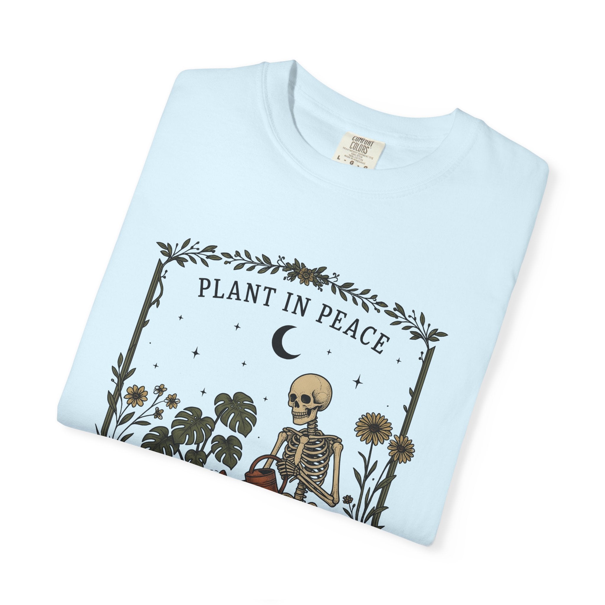 Skeleton Gardening Shirt Halloween Plant Gift Women Boho Tee Bones T-Shirt Spooky Fan Boho Chic Tshirt Floral Graphic Vintage Monstera