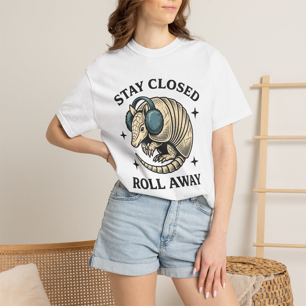 Armadillo Ear Muffs Shirt Funny Critter Gift Women Rustic Tee Armadillo Earmuffs T-Shirt Humor Fan Rustic Art Tshirt Animal Graphic Doodle