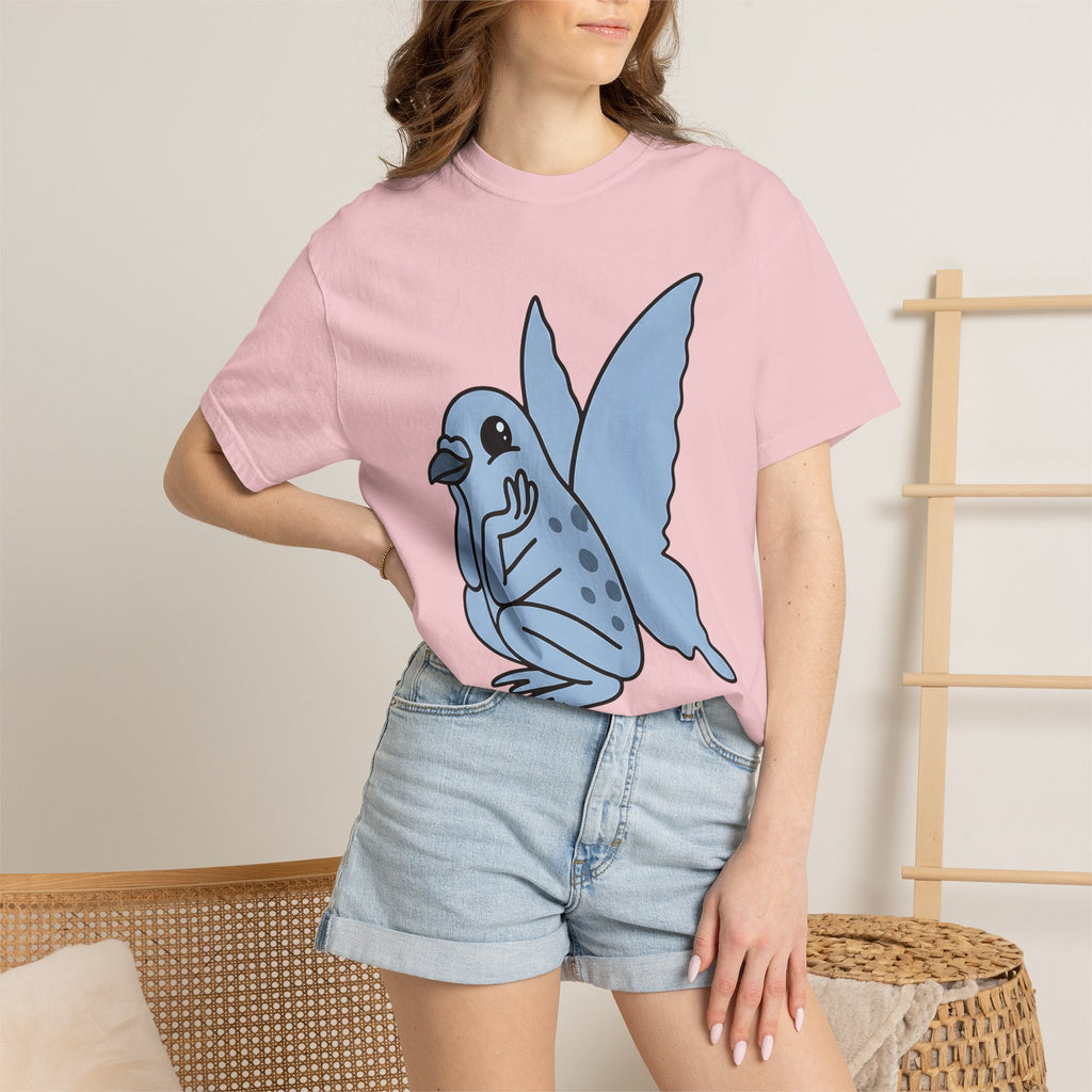 Fairy Bird Shirt Cute Fantasy Gift Women Kawaii Tee Sprite T-Shirt Adorable Fan Cartoon Tshirt Mythical Graphic Minimal Wings Tshirt