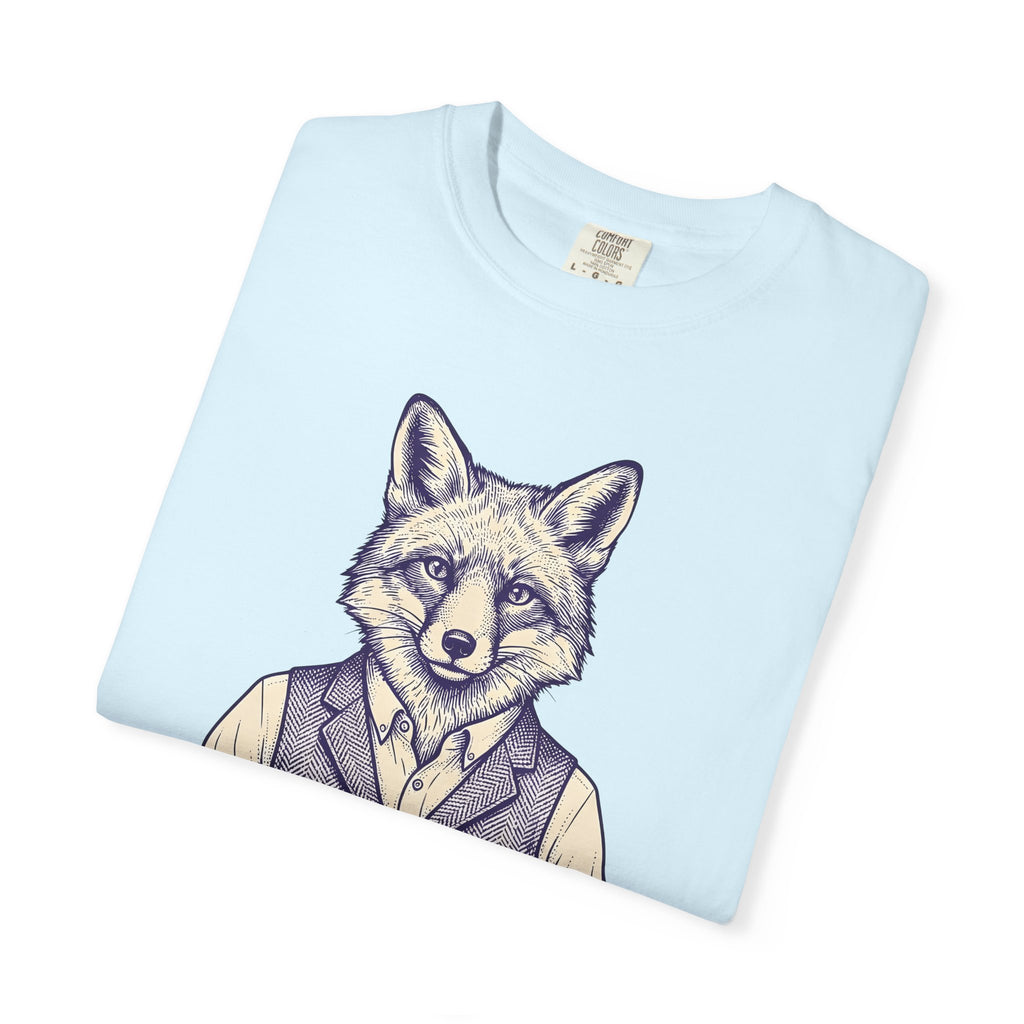 Fox Tea Cup Shirt Tea Animal Gift Women Vintage Tee Teacup T-Shirt Tea Fan Retro Tshirt Wildlife Graphic Hand Drawn Vest Tshirt