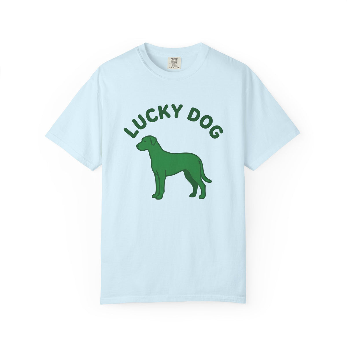 Shamrock Dog Shirt St Patrick's Day Creature Unisex Gift Flat Graphic Tee Lucky