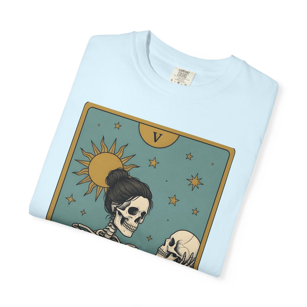 Skeleton Educator Shirt Teachers Spooky Gift Women Divination Card Tee Bone Teacher T-Shirt Educator Enthusiast Tarot Card Tshirt Horror
