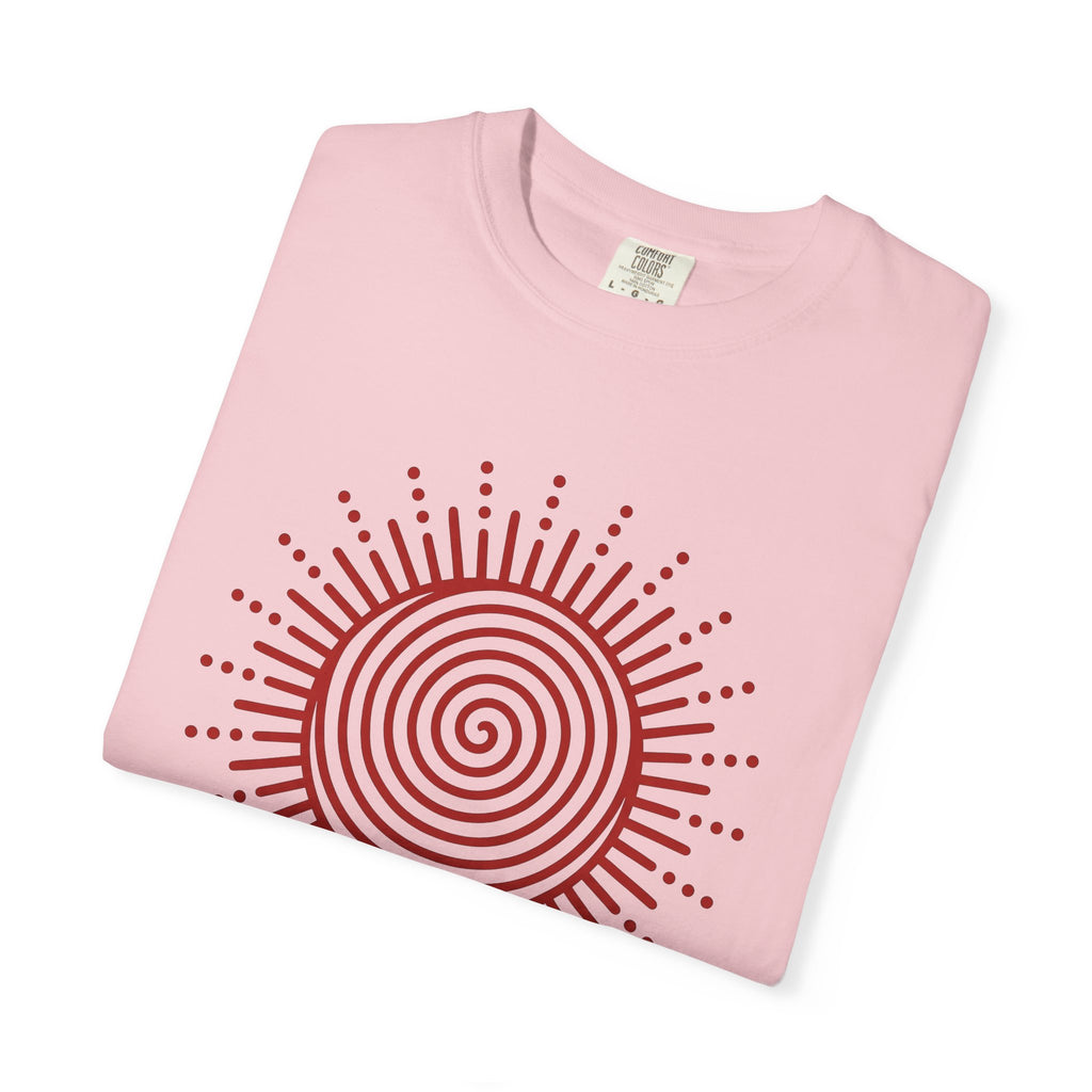 Sun Curve Shirt Boho Pattern Gift Women Tribal Tee Solar T-Shirt Bohemian Fan Ethnic Tshirt Design Graphic Clean Spots Tshirt