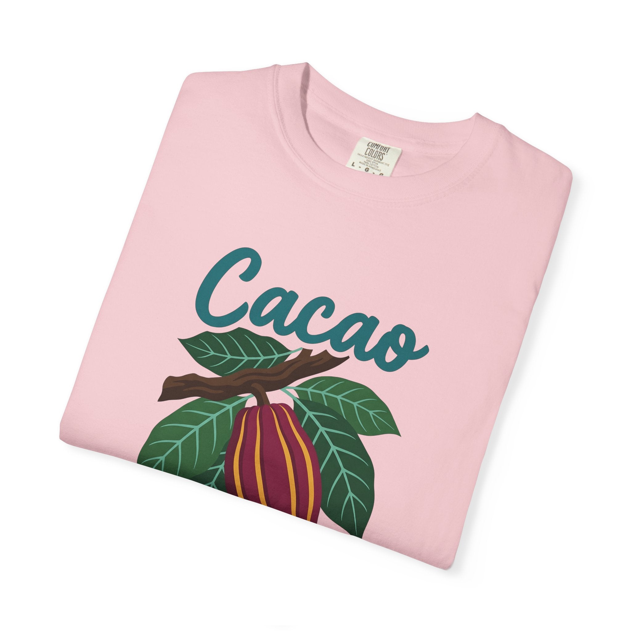 Cacao Fruit Shirt Desserts Confectionery Gift Women Flower Tee Cocoa T-Shirt Pastry Fan Floral Tshirt Candy Graphic Antiqued Leaf Tshirt