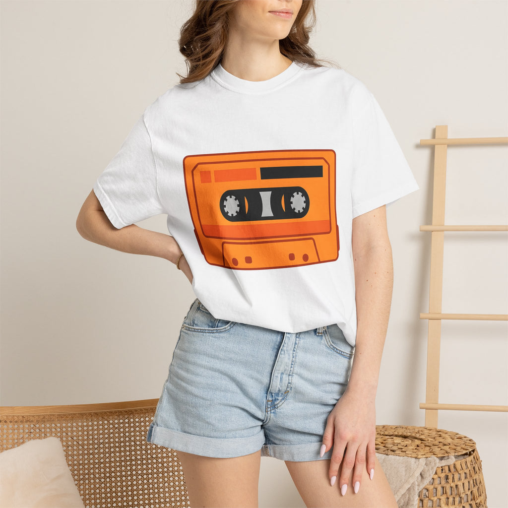 Cassette Tape Shirt Retro Music Gift Women Minimalist Tee Mixtape T-Shirt Retro Enthusiast Simple Tshirt Music Graphic Vintage Retro Tshirt