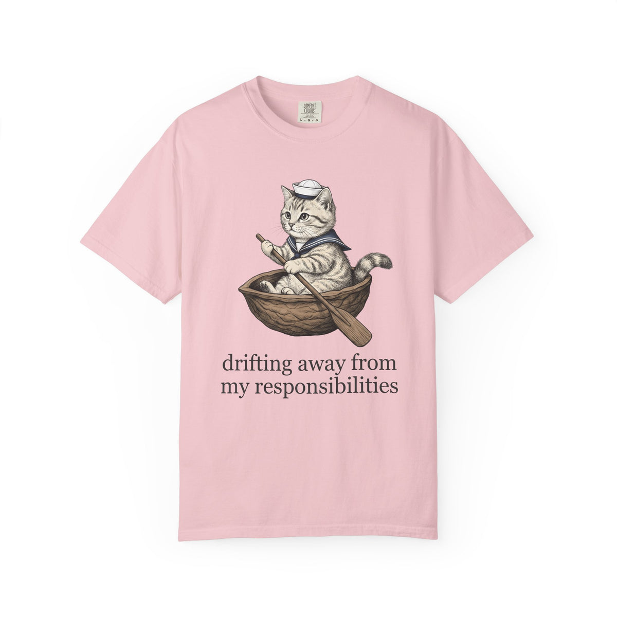 Pirate Cat Shirt Cat Joke Gift Women Classic Tee Swashbuckler T-Shirt Kitty Fan Feline Tshirt Pun Graphic Doodle Vessel Tshirt