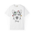 Corgi Pet Shirt Dog Winter Gift Women Cartoon Tee Puppy T-Shirt Dog Fan Canine Tshirt Winter Graphic Clean Xmas Lights Tshirt