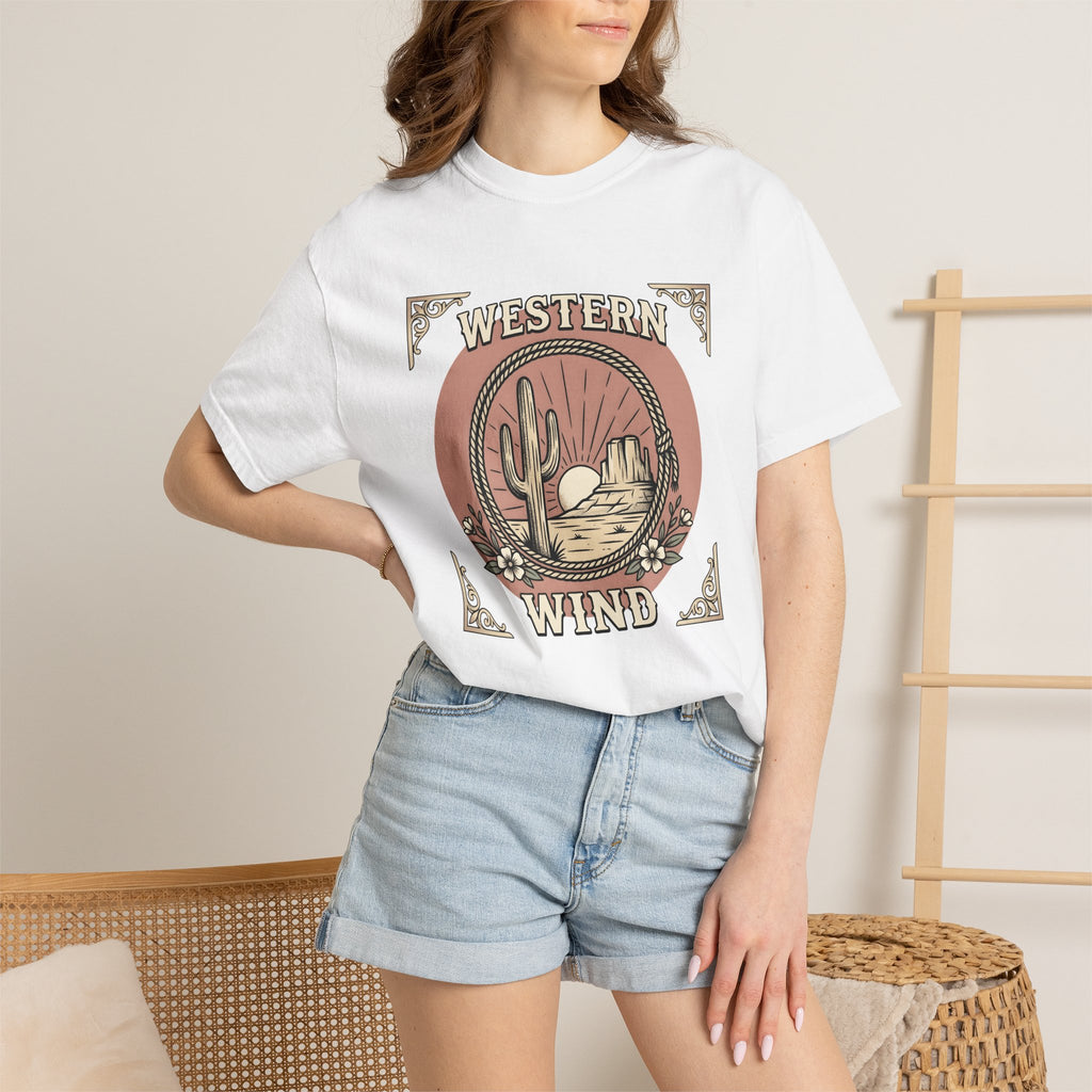 Desert Cactus Shirt Boho Chic Cowboy Gift Women Retro Tee Succulent T-Shirt Bohemian Fan Vintage Tshirt Rodeo Graphic Sketch Meadow Flower