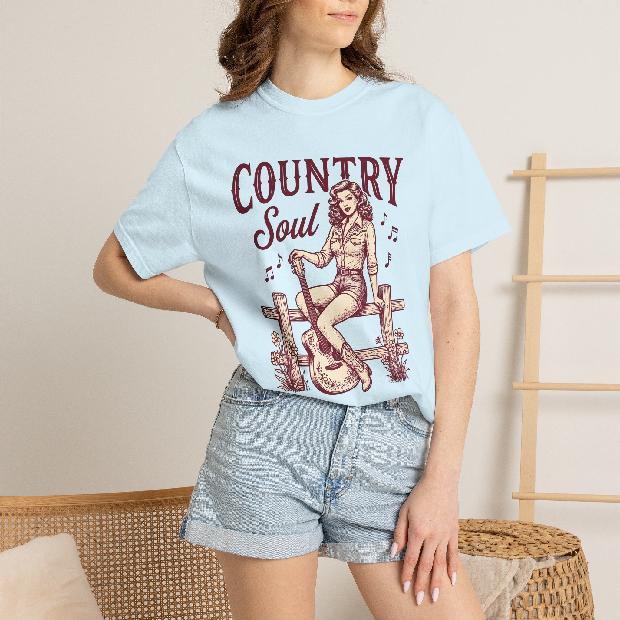 Cowgirl Guitar Shirt Cowgirl Band Gift Women Classic Tee Guitarist T-Shirt Cowboy Fan Vintage Tshirt Music Graphic Cartoon Petal Tshirt