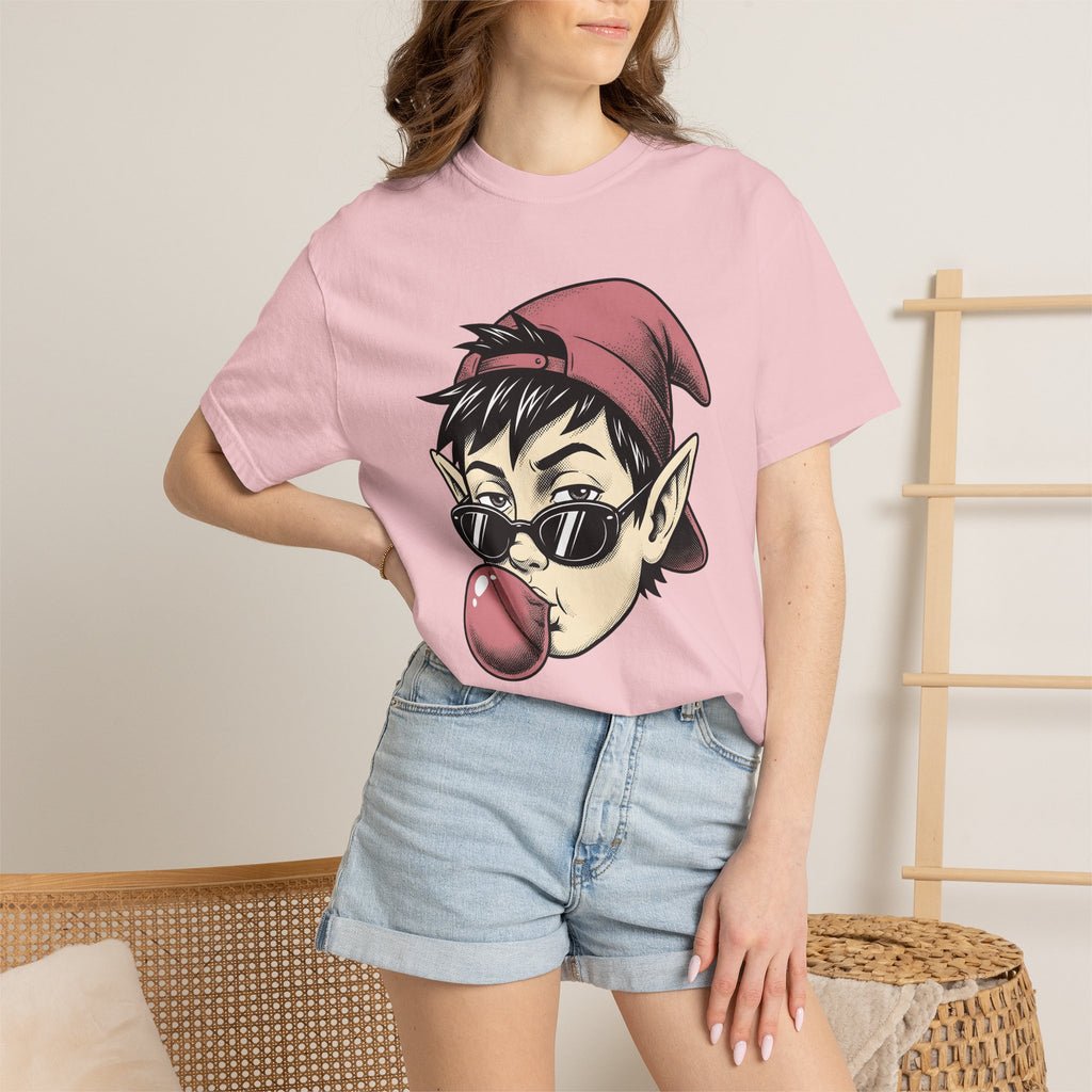 Funny Elf Shirt Christmas Joke Gift Women Comic Tee Elf T-Shirt Xmas Fan Cartoon Tshirt Pun Graphic Vintage Shades Tshirt