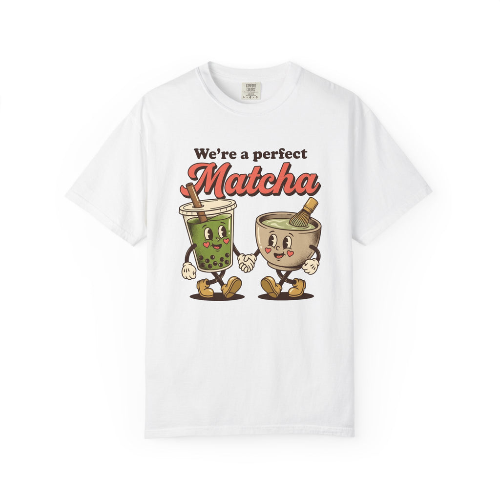 Matcha Tea Characters Shirt St. Valentine's Day Couple Gift Women Cartoon Tee Green Tea T-Shirt Valentine Fan Comic Tshirt Partnership