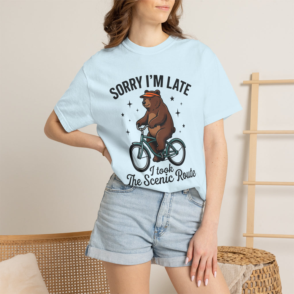 Bear Bike Shirt Funny Wildlife Gift Women Comic Tee Bear T-Shirt Humor Fan Cartoon Tshirt Wildlife Graphic Vintage Star Shapes Tshirt