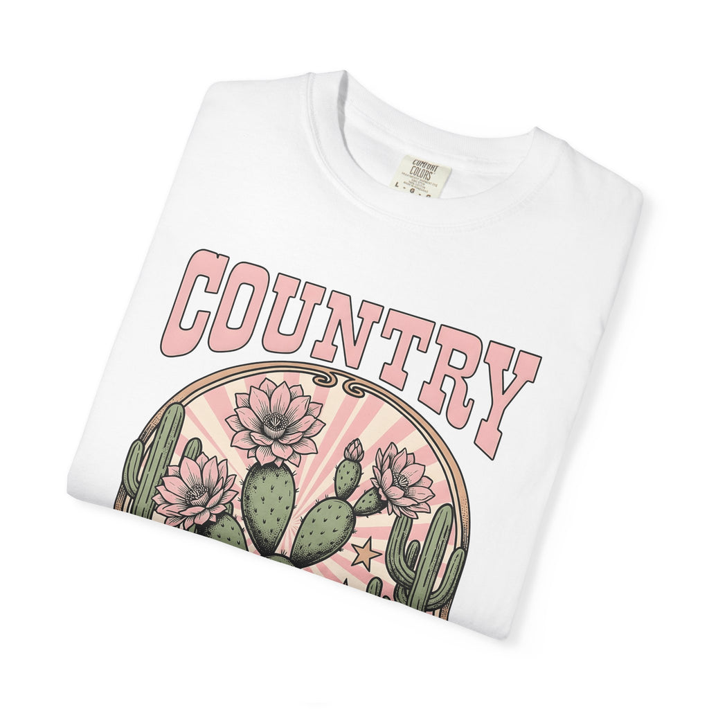 Prickly Pear Blooms Shirt Cowgirl Western Gift Women Prairie Tee Cactus Flower T-Shirt Rodeo Fan Rustic Tshirt Country Graphic Antique