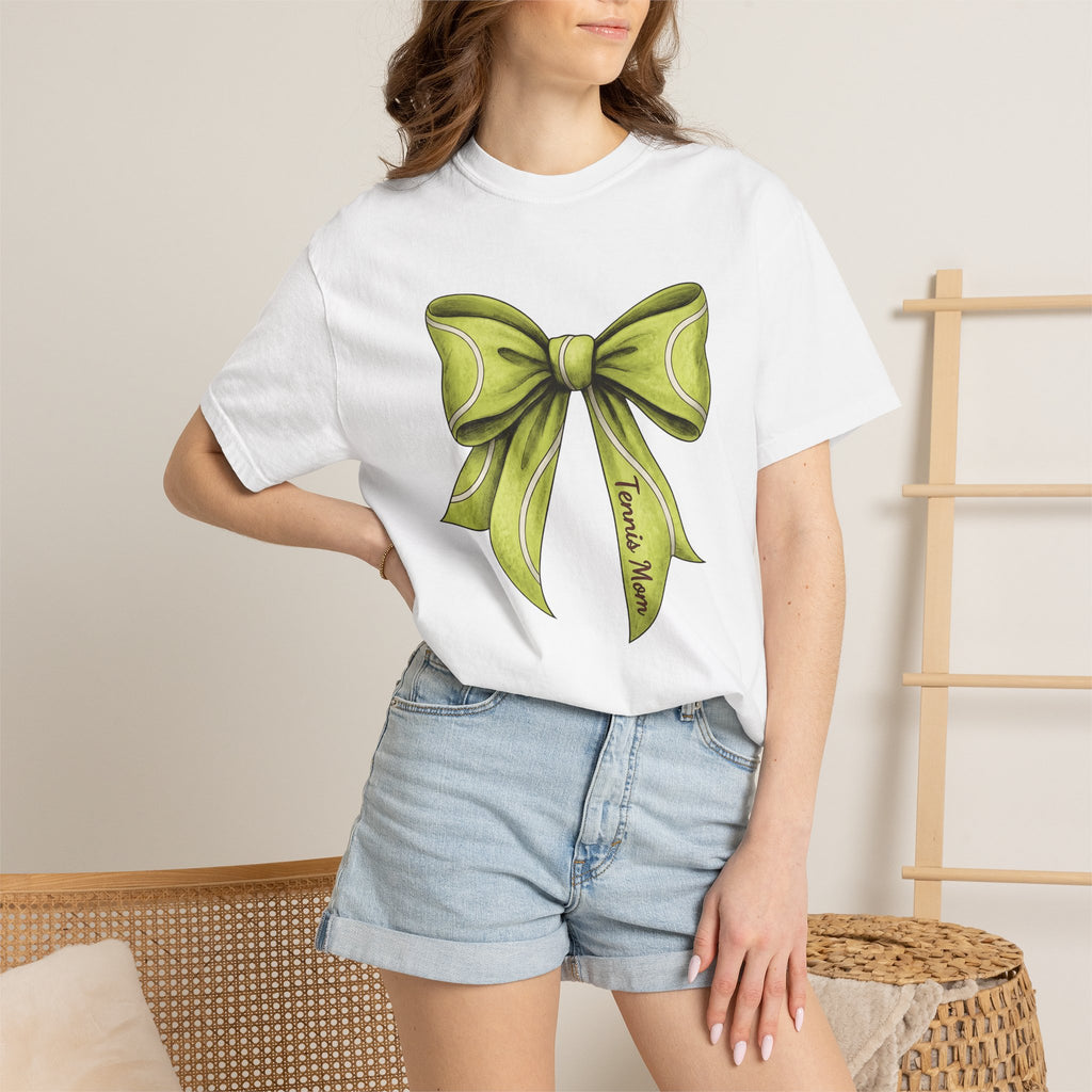 Tennis Bow Shirt Tennis Mom Fitness Gift Women Vintage Tee Tennis T-Shirt Tennis Mom Enthusiast Retro Tshirt Workout Graphic Tennis Bow