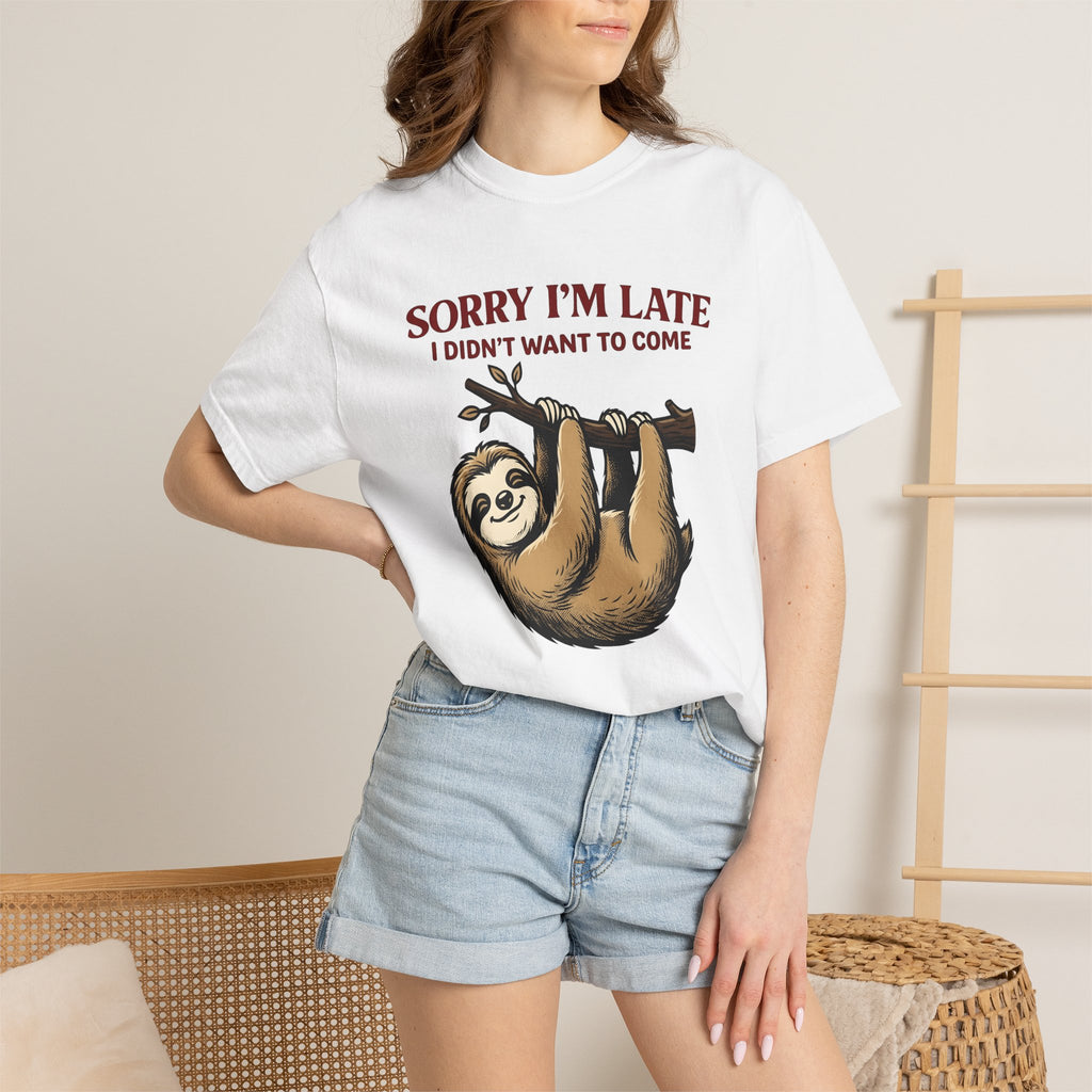 Sloth Branch Shirt Sloth Comedy Gift Women Doodle Tee Sloth T-Shirt Sloth Fan Cartoon Tshirt Humor Graphic Classic Tree Tshirt