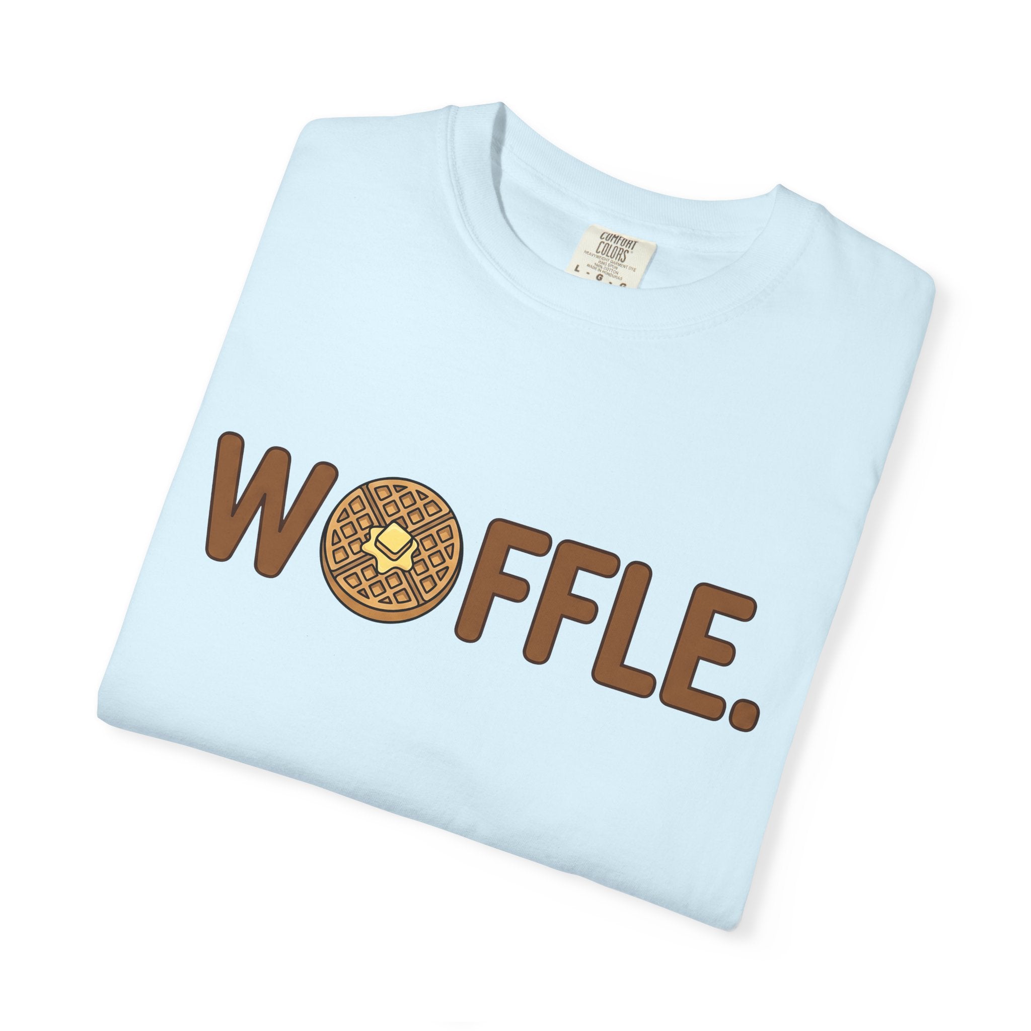 Waffle Illustration Shirt Desserts Brunch Gift Women Cartoon Tee Waffle T-Shirt Sweets Fan Cartoony Tshirt Breakfast Graphic Clean Spread