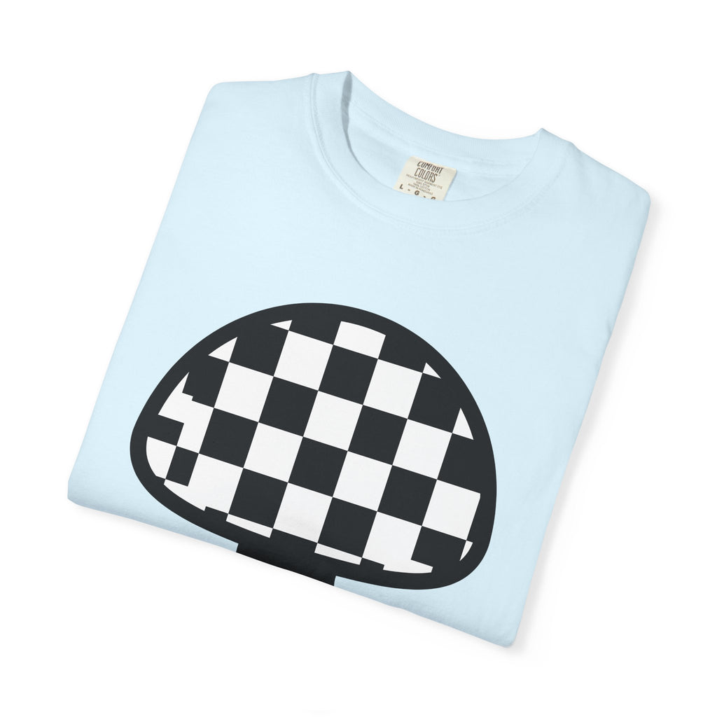 Tartan Mushroom Shirt Mushroom Look Gift Women Eye-Catching Tee Fungus T-Shirt Fungi Fan Spotted Tshirt Style Graphic Sleek Weave Tshirt