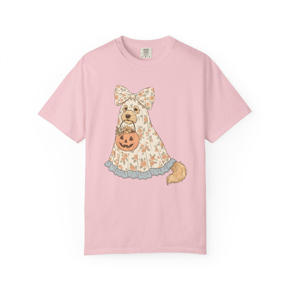 Dog Ghost Shirt Halloween Dog Gift Women Whimsical Tee Specter T-Shirt Halloween Fan Ghostly Tshirt Canine Graphic Vintage Pumpkin Tshirt
