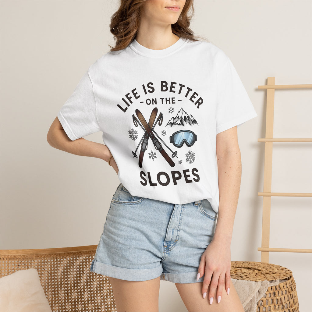 Snow Gear Shirt Skiing Frost Gift Women Aged Tee Winter T-Shirt Skier Enthusiast Vintage Tshirt Ice Graphic Outline Hill Tshirt