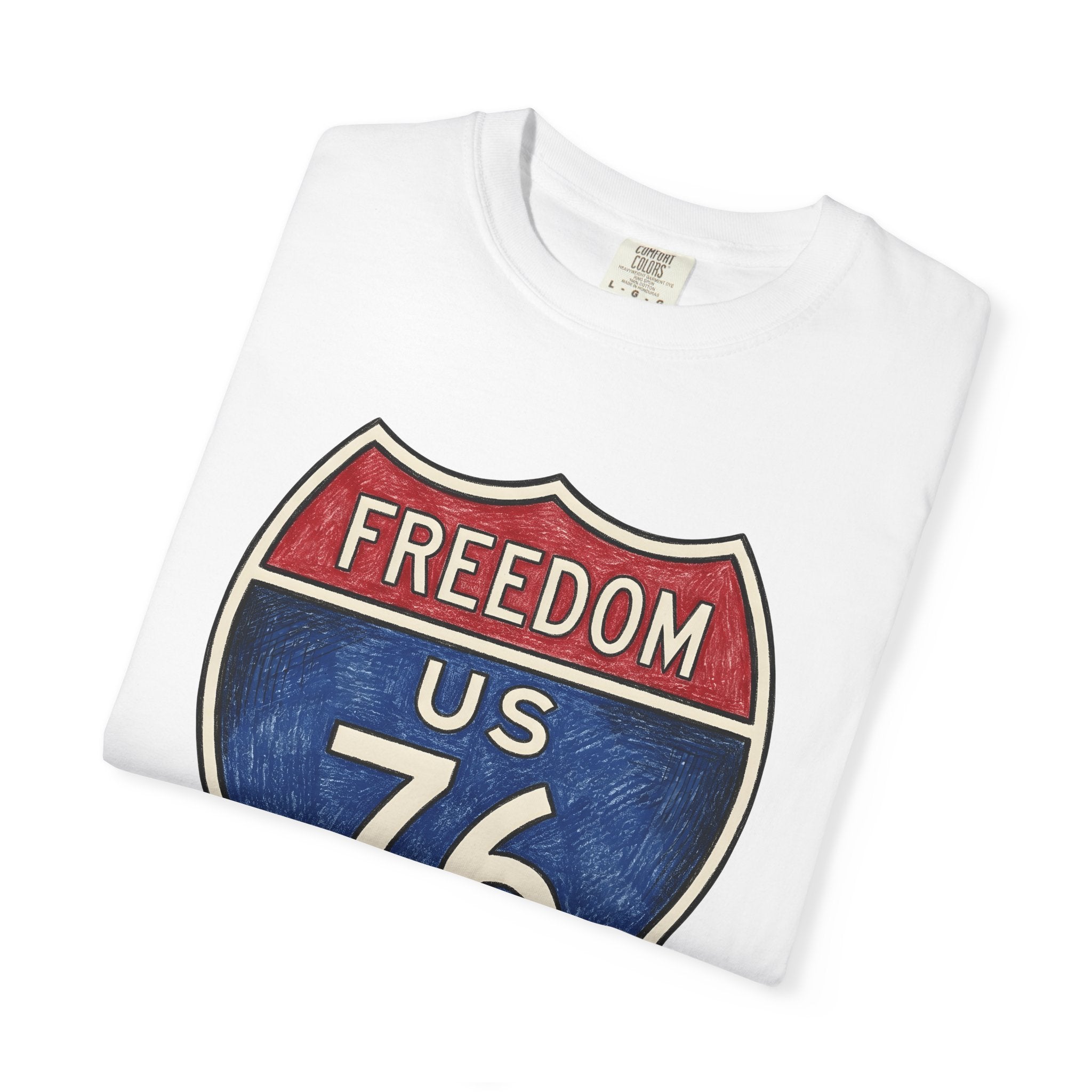 Street Sign Shirt America Independence Gift Women Usa Colors Tee Road Sign T-Shirt American Fan Patriotic Tshirt Liberty Graphic Old School