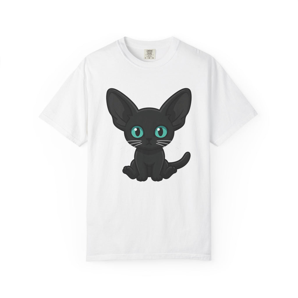 Black Cat Shirt Cat Pet Gift Women Cute Tee Kitty T-Shirt Cat Fan Feline Tshirt Animal Graphic Comic Large Eyes Tshirt